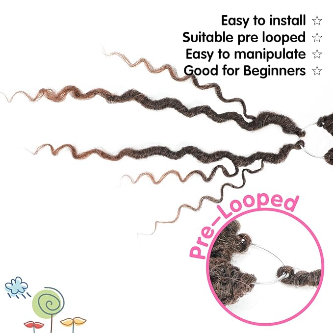 Fulcrum Goddess Locs Crochet Hair 10 Inch, 8 Packs New Faux Locs Crochet Hair for Black Women, Crochet locs with Curly Ends (10Inch (Pack of 8), T30#)