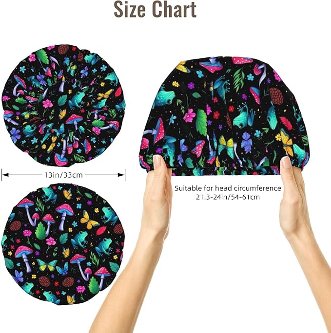 Silk Hair Bonnet for Sleeping, Double Layer Hair Bonnet for Curly Natural Frizz