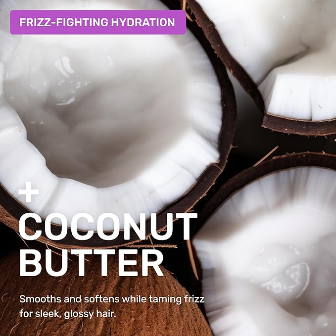 Ethique Smoothing Conditioner Bar for frizzy hair with Coconut Butter - Plastic-Free, Cruelty-Free, Vegan, 2.12 oz