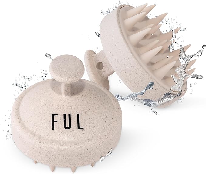 FUL Scalp Massager with Super Soft Silicone Brush for Hair Growth and Exfoliating Scalp, Ideal Scalp Massager Hair Growth Tool and Scalp Brush for Stimulating Hair and Cleansing