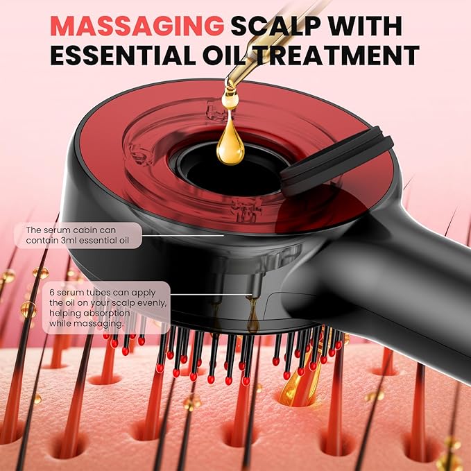 4 in 1 Hair Scalp Massager Hair Growth Oil Applicator, Electric Scalp Brush for Home, IPX7 Waterproof Electric Head Massager
