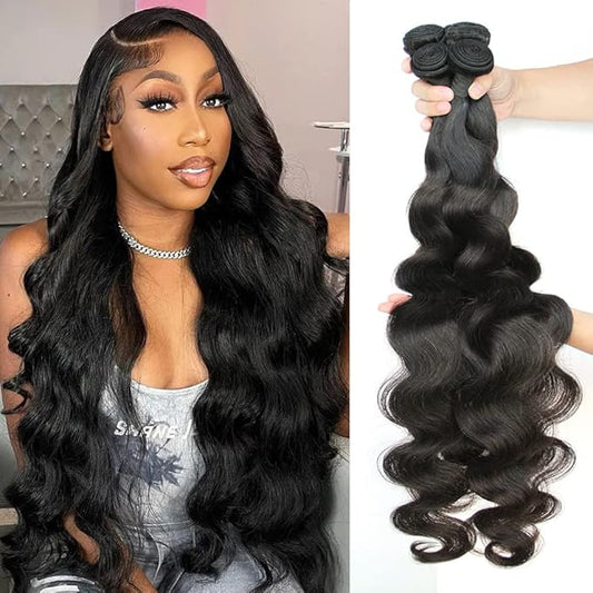 Aopusi Brazilian Hair Bundles Body Wave Virgin Remy Human Hair (16 18 20 22 Inch) Body Wave 4 Bundles/Lot Hair weft Natural Color