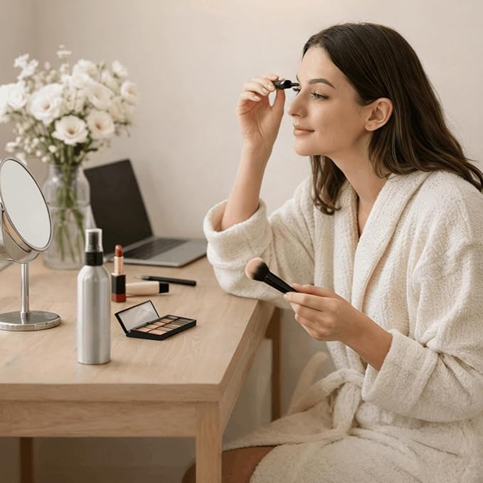 Youeon 9 Pack 8 Oz Aluminum Fine Mist Spray Bottles, Refillable & Leak-Proof Metal Empty Spray Bottle Set for Travel, Perfume, Toner, Essential Oils & Hair-Body Care