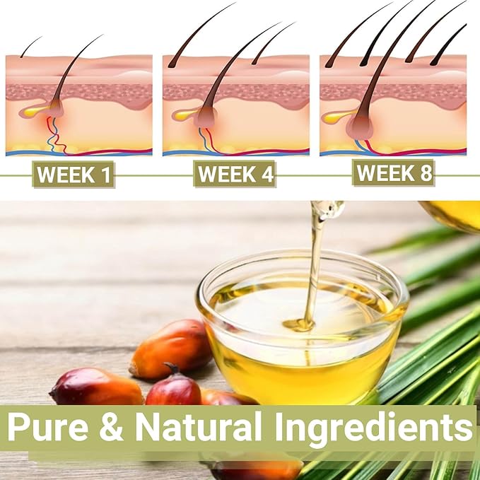 RAW Batana Oil for Hair Growth, Dr Sebi Organic Unrefined Batana Oil from Honduran, 100% Pure & Natural Hair Growth for Thicker & Stronger Hair - 4 FL OZ