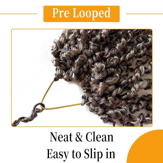 16 Inch Pre-Looped Yanky Twist Crochet Hair, 30 Strands/Pc, Mini Passion Twists, Senegalese Braiding Hair (T30, 8 Pcs/Pack)