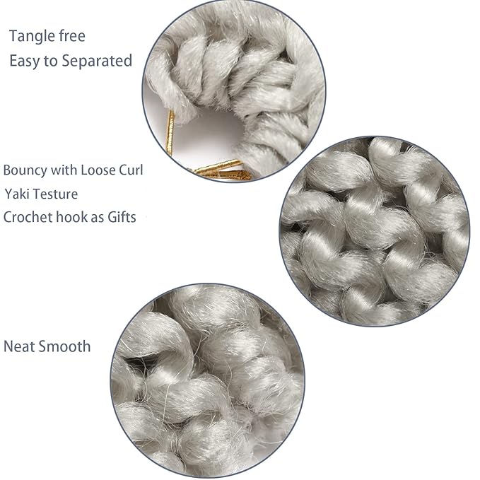 Short Jamaican Bounce Crochet Hair 5 Packs 2X Ringlet Wand Curl Crochet Hair 8 Inch Curly Crochet Hair Extensions Medium Shoulder Length Long Crochet Braiding Hair 100 Roots