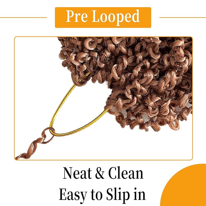 16 Inch Pre-Looped Yanky Twist Crochet Hair, 30 Strands/Pc, Mini Passion Twists, Senegalese Braiding Hair (30#, 8 Pcs/Pack)