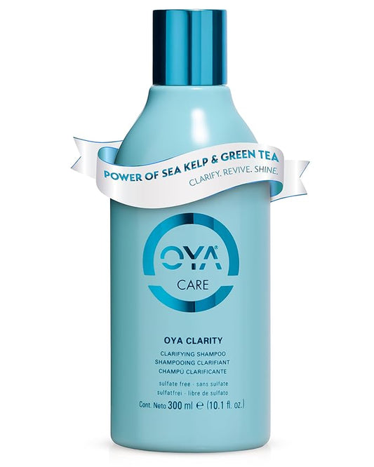 OYA CLARITY Clarifying Shampoo - Sulfate Free Deep Cleanser for Oily Hair & Scalp - Gentle Anti-Residue Shampoo with Amino Acids, Sea Kelp & Green Tea Essentials for Curly, Color Treated Hair - 300ml