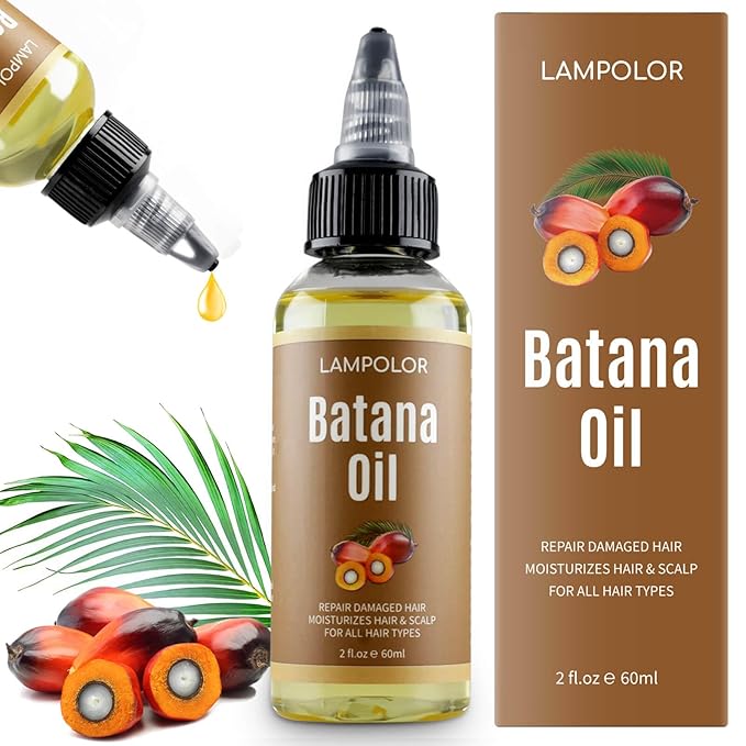 RAW Batana Oil for Hair Growth, Dr Sebi Organic Unrefined Batana Oil from Honduran, 100% Pure & Natural Hair Growth for Thicker & Stronger Hair - 2 FL OZ - 60Ml - 1Pack