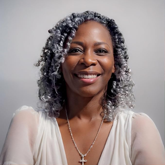 Short Passion Twist Hair 8 Inch Pre-twisted Passion Twist Crochet Hair for Women 8 packs Pre-looped Water Wave Crochet Braids Bohemian Curly Braiding Hair Synthetic Hair Extensions 1B/Gray