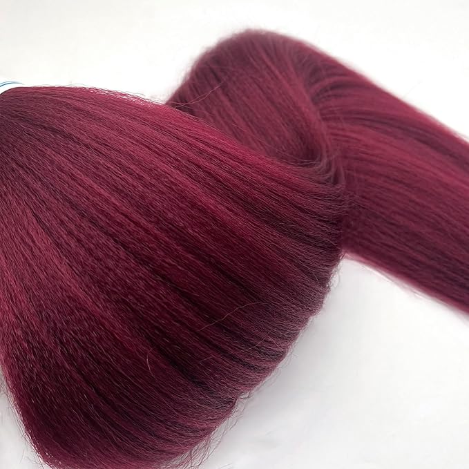 Red Braiding Hair Pre Stretched 3 Pack Colored EZ Prestretched Braiding Hair 26 in Hot Water Setting Yaki Braiding Hair Itch Free Synthetic Fiber Corchet Twist Braids Hair Extensions by UPruyo