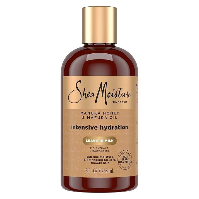 SheaMoisture Hydration Hair Milk Manuka Honey and Mafura Oil for Dry Hair to Hydrate and Style Hair 8 oz