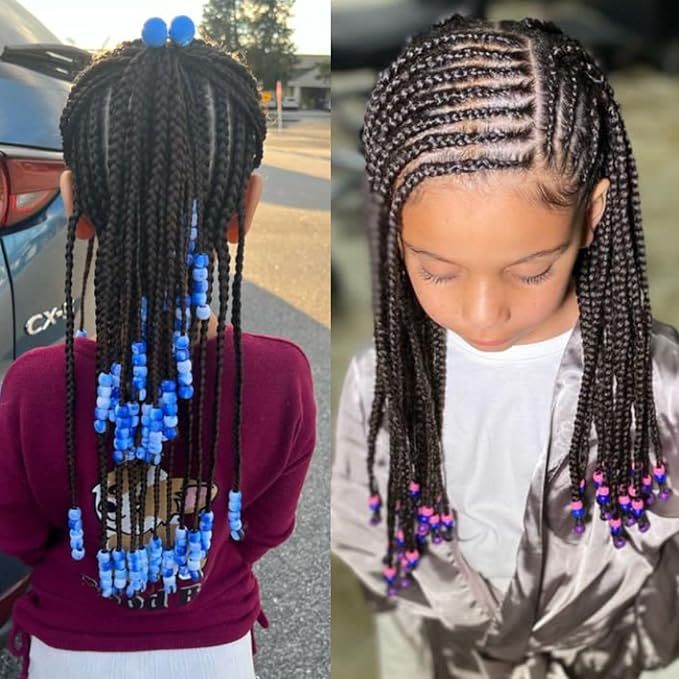 Kids Braiding Hair Pre stretched 16 inches Black Yaki ez Braid Braiding Hair for Kids Knotless Braids