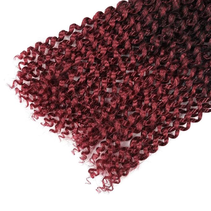 6 packs Passion Twist Crochet Hair Bohemian Curly Braids Water Wave Hair for Braiding Hair 22 Strands/pack Synthetic Fiber Hair Extensions (22 Inch (Pack of 6), Tbug)