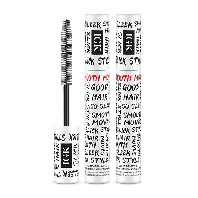 IGK Good Behavior Frizz & Flyaway Taming Wand (Pack of 2) | Instantly Smooths Flyaways, Slicks Back Styles & Details Edges | 24-Hour Frizz Control | Vegan + Cruelty Free