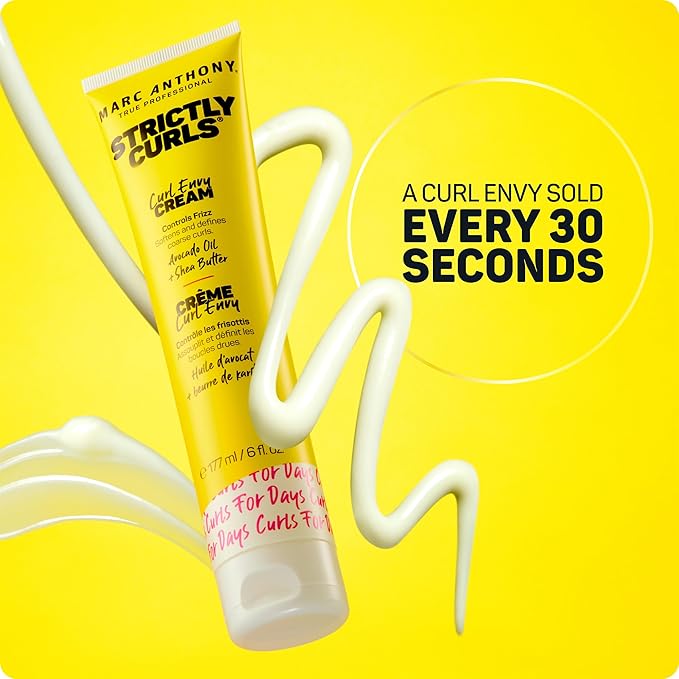 Marc Anthony Curl Cream with Shea Butter & Oils Defines & Softens Curly & Wavy Hair, Set of 2