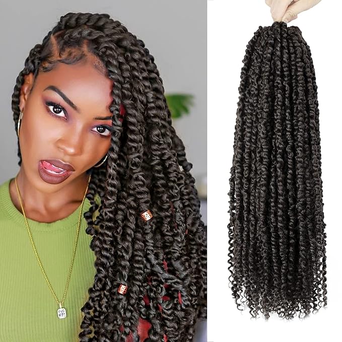 Passion Twist Hair - 8 Packs 20 Inch Passion Twist Crochet Hair For Women, Crochet Pretwisted Curly Hair Passion Twists Synthetic Braiding Hair Extensions (20 Inch 8 Packs, #4)