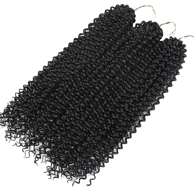 Lady Miranda Passion Twist Hair 18 Inch Jerry Curl Crochet Hair 3X Braid Hair Passion Twist Crochet Hair for Black Women Afro kinky Curly Braiding Hair Extensions (1B#)