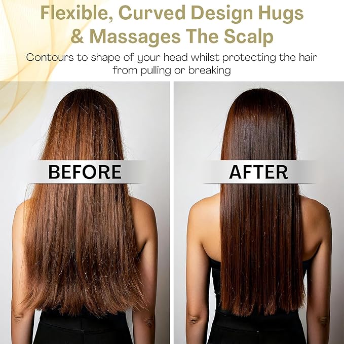 Lily England Paddle Hair Brush for Fine Hair Women - Professional Hairbrush with Vents - Lightweight Thin Detangler with Gel Handle for Comfort-Styling - Beige