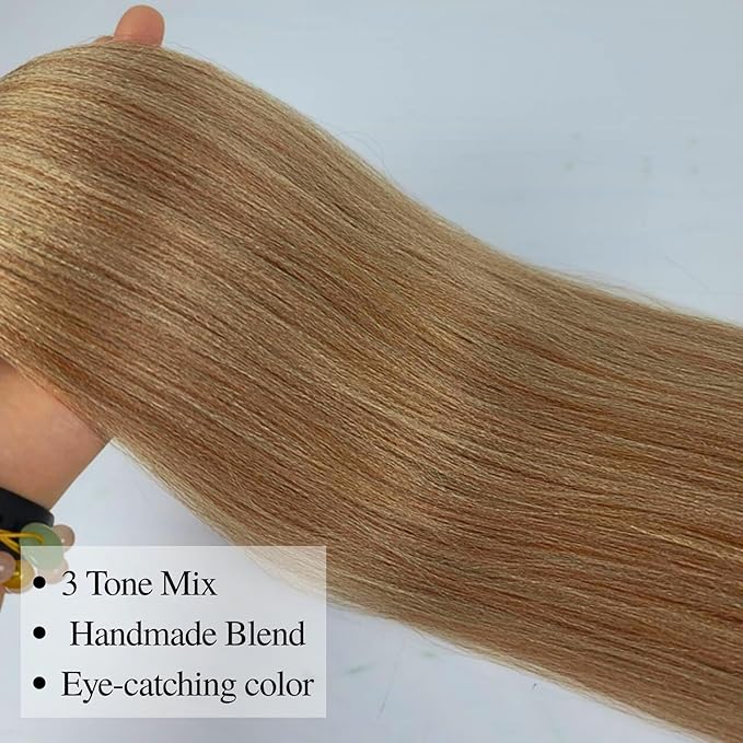 Ash Blonde Straight Braiding Hair for Ez Braids Pre stretched Knotless Braiding hair