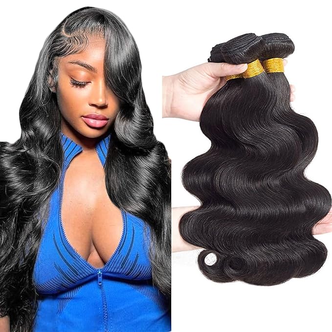 12A Body Wave Bundles Human Hair 12" 14" 16" 300g 100% Unprocessed Brazilian Virgin Hair Body Wave 3 Bundles Human Hair Weave Bundles Natural Color