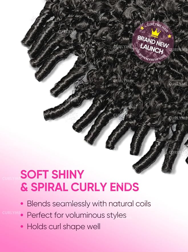 Curlyme Burmese Curly Half Wig Human Hair Glueless Beginner Friendly 3 In 1 Seamless Flip Over Half Wigs Burmese Curly Wig Human Hair Drawstring Headband Wig for Women 22 Inch