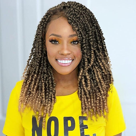 Passion Twist Crochet Hair 14Inch Passion Twist Hair 8 Packs Pre-Twisted Passion Twist Crochet Hair for Black Women Soft Passion Twist Curly Crochet Hair T27