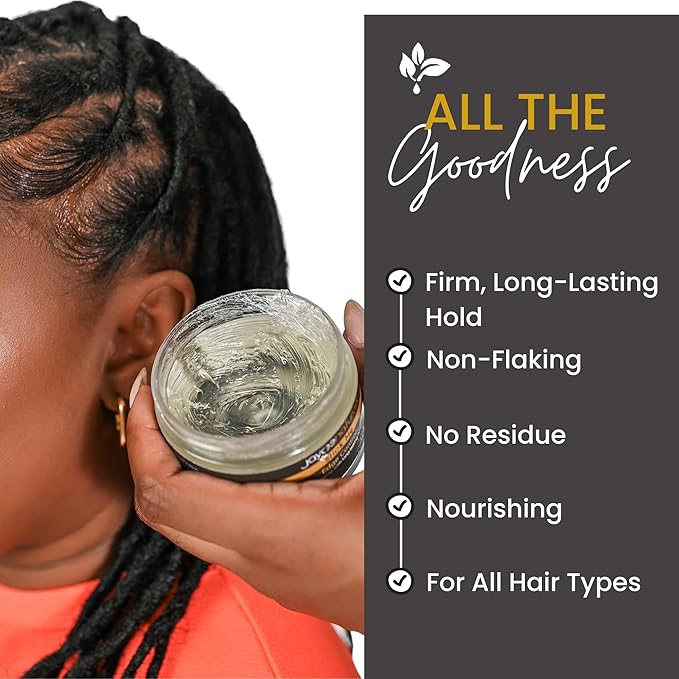 Slick Me Edge Control for 4C Hair - Water-Based Hair Gel Firm Hold for Textured Hair, Locs, Braids & Updos - Long-Lasting Hold, No Residue, Non Greasy No Flaking, 4 Oz