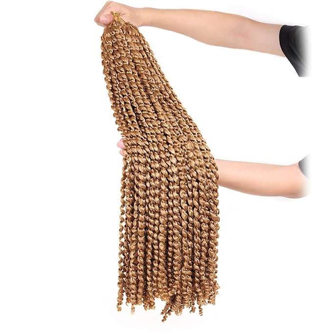 ZRQ 30 Inch 7 Packs/Lot Long Water Wave Passion Twist Crochet Hair Bohemian Spring Twist Hair Synthetic Passion Twists Hair for Butterfly Locs Hair Extensions #27