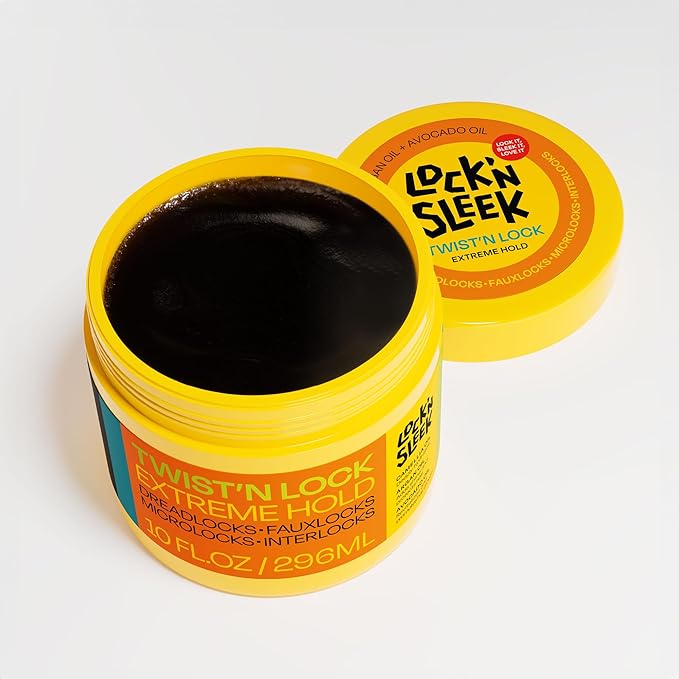 LOCK'N SLEEK Twist'N Lock Gel, Extreme Hold Re-twists Gel for Dreadlocks, Faux Locs, Interlocks, Microlocks, Flake Free 10oz