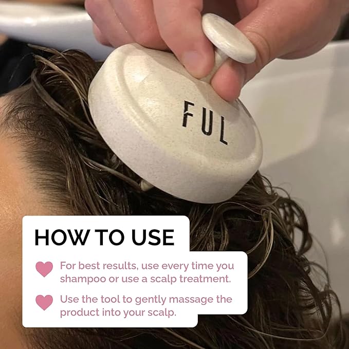 FUL Scalp Massager with Super Soft Silicone Brush for Hair Growth and Exfoliating Scalp, Ideal Scalp Massager Hair Growth Tool and Scalp Brush for Stimulating Hair and Cleansing