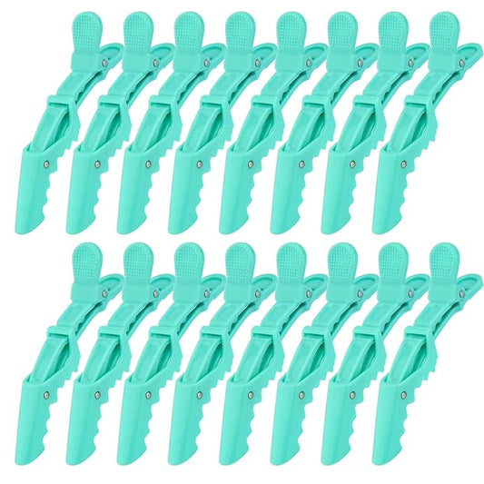 Ondder 14 Pcs Lake Blue Alligator Hair Clips for Styling Sectioning Large Salon Pro Hair Clips Barber Clips for Coloring Cutting Big Salon Clips for Hair Styling Accessories for Women Men Girls Teens