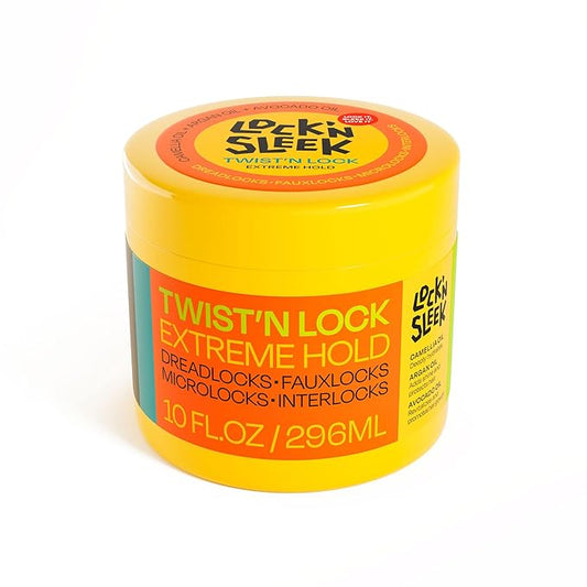 LOCK'N SLEEK Twist'N Lock Gel, Extreme Hold Re-twists Gel for Dreadlocks, Faux Locs, Interlocks, Microlocks, Flake Free 10oz