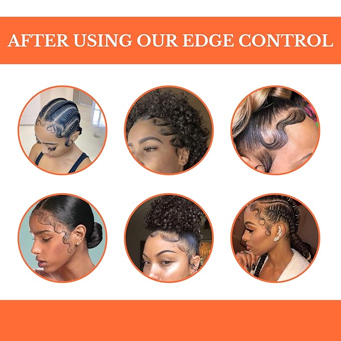 Black Queen 4C Edge Control Gel – Extreme Hold, Flake-Free & Alcohol-Free – Made in USA – 5.6 oz Bonus Size for Braids, Twists & Locs