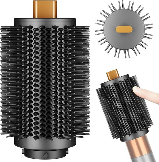 Upgraded Large Round Volumizing Brush for Dyson Airwrap Attachments, 3-Inch Large Barrel Round Brush Attachment Compatible with Airwrap HS01/05/08, Flexible Bristles for Volume Smooth Curling