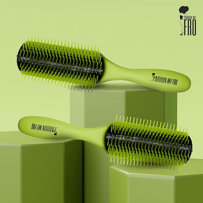 Pardon My Fro Detangler Brush - Effortless Detangling for Wet and Dry Hair - Lightweight Design for All Curly Hair Types