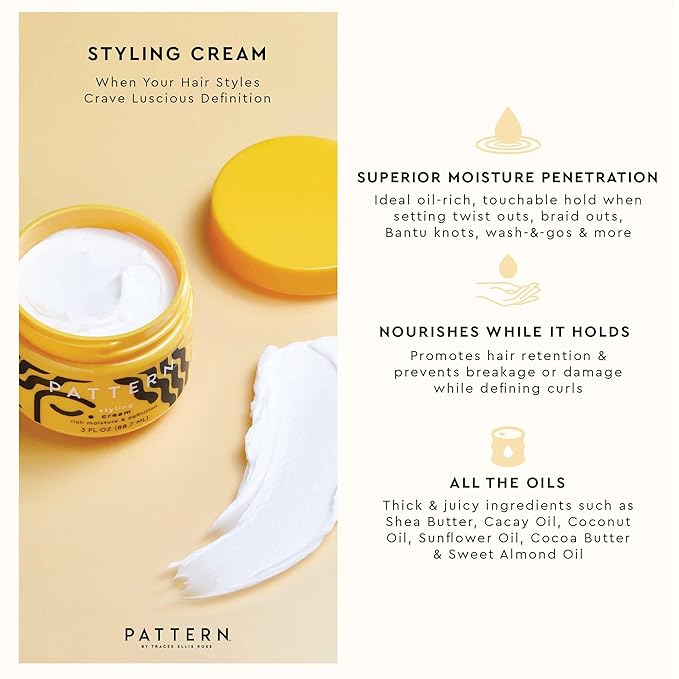 PATTERN Beauty by Tracee Ellis Ross Styling Cream 15 fl oz - Hold & Definition for Curly Hair 3b-4c