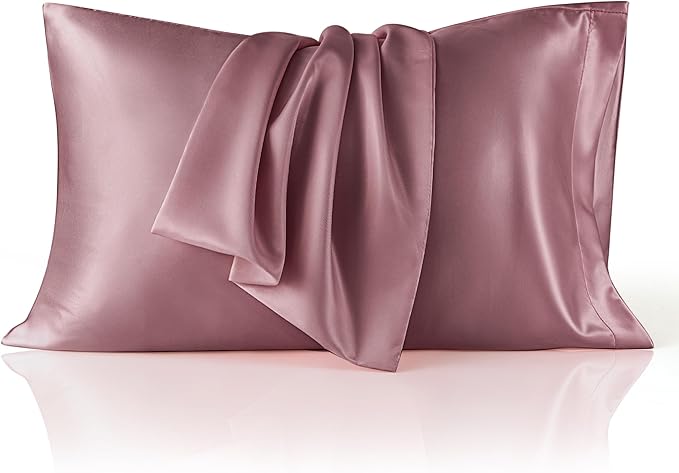 Bedsure King Size Satin Pillowcase Set of 2 - Nostalgia Rose Silky Pillow Cases for Hair and Skin with Envelope Closure, Similar to Silk Pillow Cases, Gifts for Women Men, 20x36 Inches, 2pcs