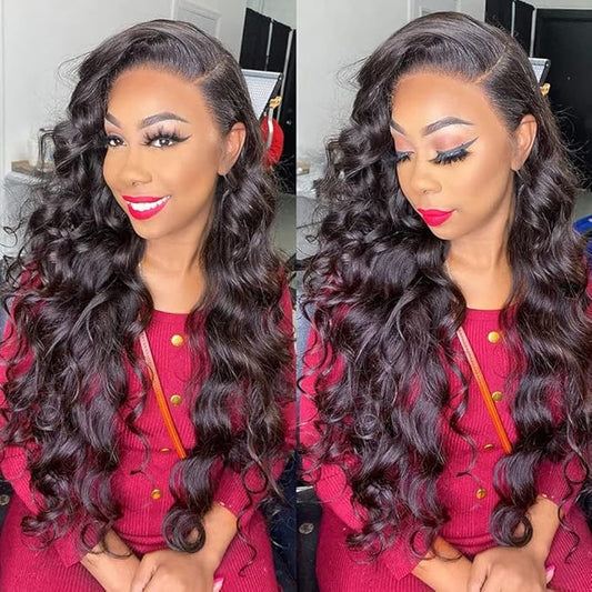 Human Hair Bundles with Closure (16 18 20 22+14，Free Part)100% Brazilian Human Hair Body Wave Bundles with Lace Closure Virgin Hair 4 Bundles with Closure Body Wave Weaves Natural Color