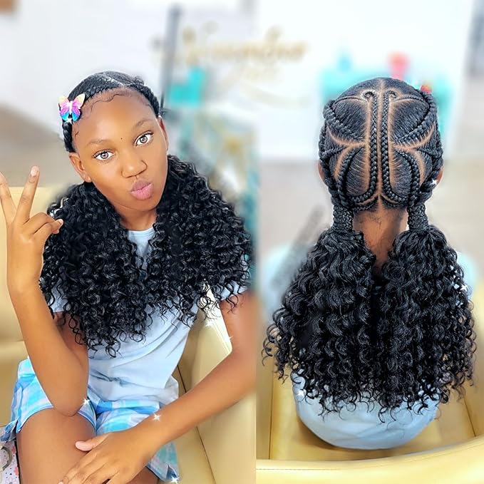 Short Crochet Hair Curly Highlight 4/30 Brown GoGo Curl Crochet Hair for Black Women Ocean Deep Water Wave Beach Curl Crochet Braids Soft Like Human Hair 7 Pack Natural Look Hair Extensions