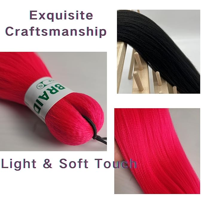 Kids Braiding Hair Pre stretched 16 inches Yaki ez Braid Braiding Hair for Kids Knotless Braids