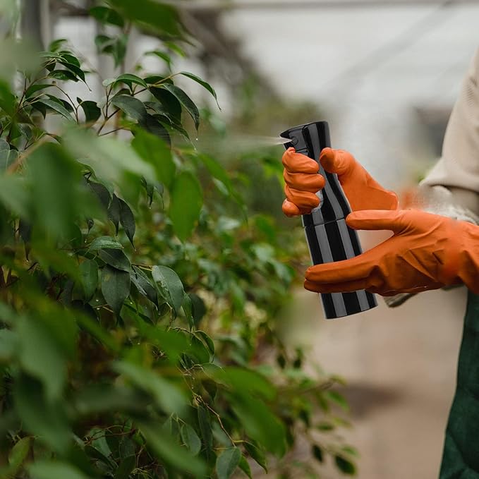 Spray Bottle for Hair (6.8OZ /200ML) Continuous Ultra Fine Mist Sprayer for Hair, Salons, Barber, Plants, Skin Care, Cleaning 1 Pack BLACK