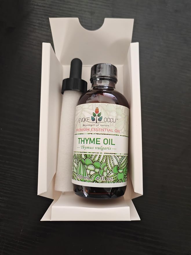 EVOKE OCCU Thyme Essential Oil for Diffuser, Massage, Candle and Soap Making - 4 FL Oz