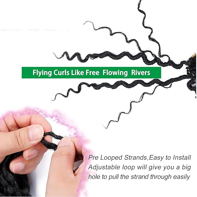 Goddess Locs Crochet Hair 12 Inch 6 Packs Faux Locs Crochet Hair for Black Women Locs Crochet Hair Pre Looped Soft Locs River Synthetic Hair Extensions, 1b/27