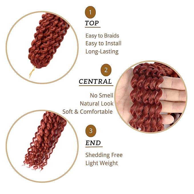 NAYOO Passion Twist Hair-8 Packs 20 Inch Water Wave Crochet Hair,Passion Twist Crochet Hair For Women Long Passion Twists Synthetic Braiding Hair Extensions(20 Inch 8 Packs,350#)