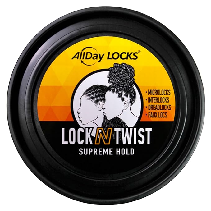 AllDay Locks Lock N Twist (Bucket) | Supreme Hold, No Frizz or Flaking | Hydrating, Nourishing Locking Gel | Grape & Avocado-Infused | Lock & Twist Braids, Locks, Twists, Cornrows | 64 oz