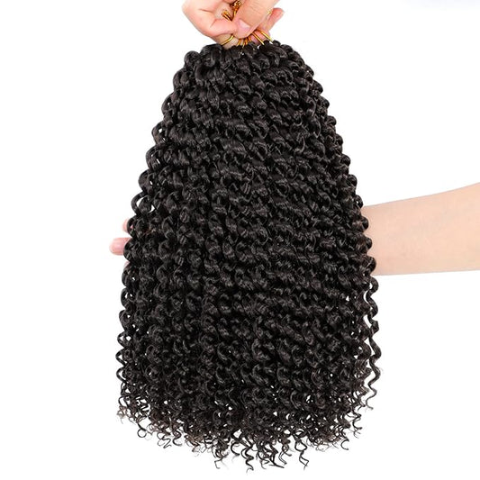 Dansama 6 Packs Passion Twist Hair Water Wave Braiding Hair for Butterfly Style Crochet Braids Bohemian Hair Extensions (12inch, #4, Economy Pack)
