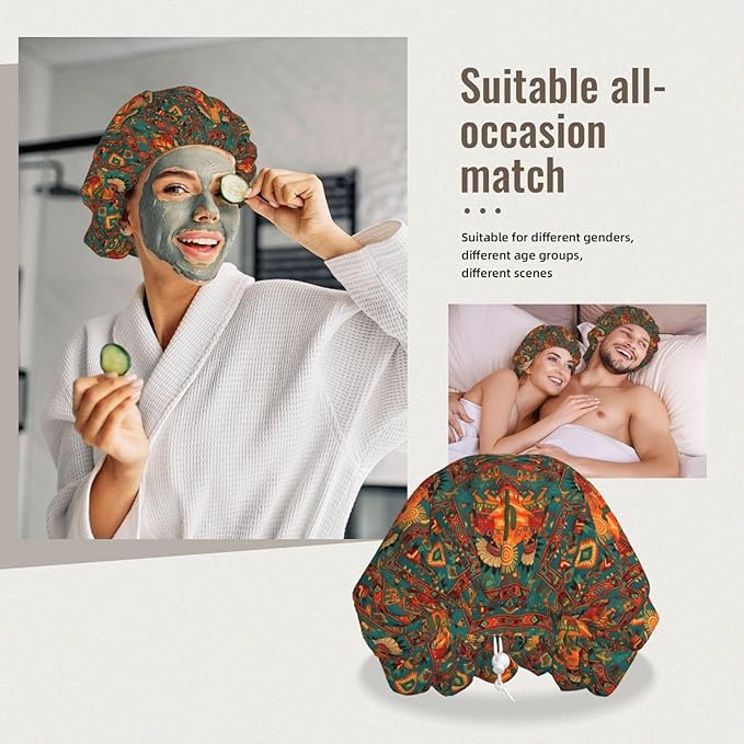 Satin Silk Bonnet for Sleeping Women Double Layer Sleep Hair Bonnets Caps for Curly Braid Hair