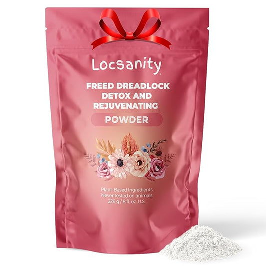 Locsanity Dreadlock Hair Scalp Detox - Deep Clean Dreadlock Powder, Cleansing Conditioner - Natural Hair Cleanser for Build Up - ACV Alternative, Loc Care and Maintenance Products