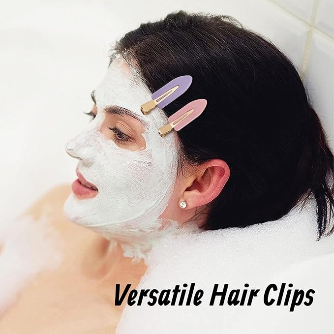 8 Pcs No Bend Hair Clips No Crease Duckbill Barrettes for Salon Hairstyle Women Girls - Flat Creaseless Alligator Hair Clips (Pink+Purple)